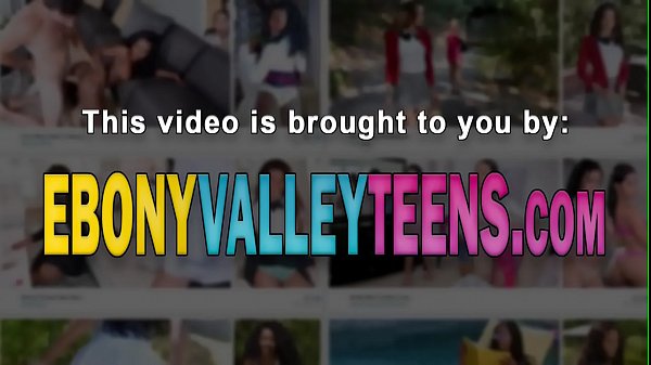 Ebony teen tugs cum after riding